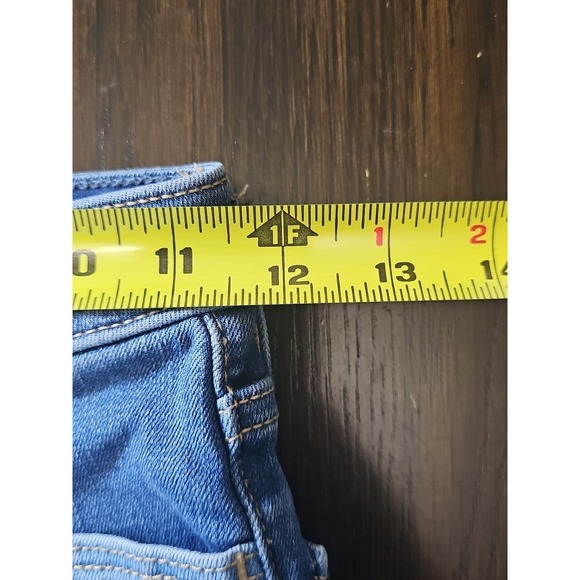 HOLLISTER HIGH-RISE‎ MEDIUM WASH PATCHWORK VINTAGE FLARE JEANS Size 00 - Picture 8 of 12